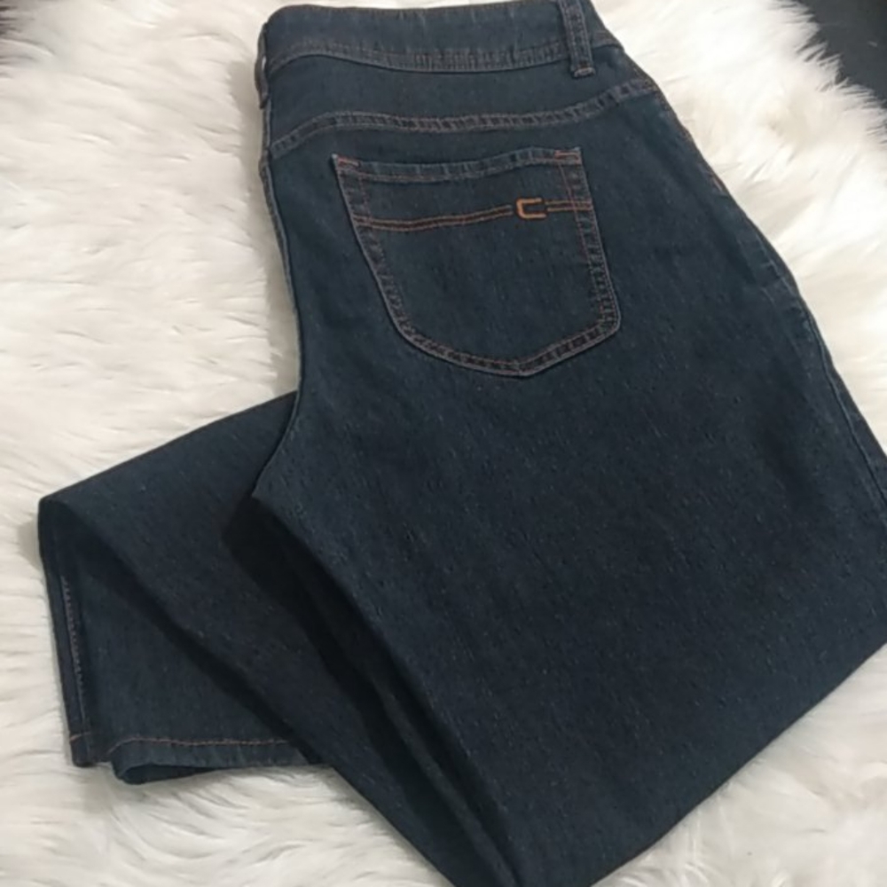 Chico's dark wash ankle jeans